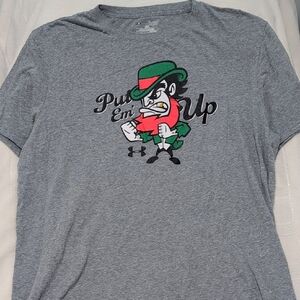 Under Armour Gray Graphic Tee with Bold Design